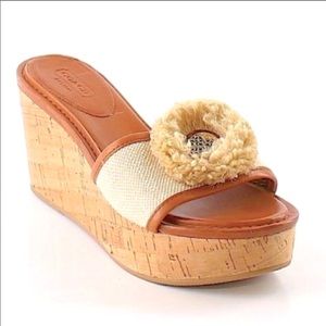 Coach Jazmin Cork Wedges